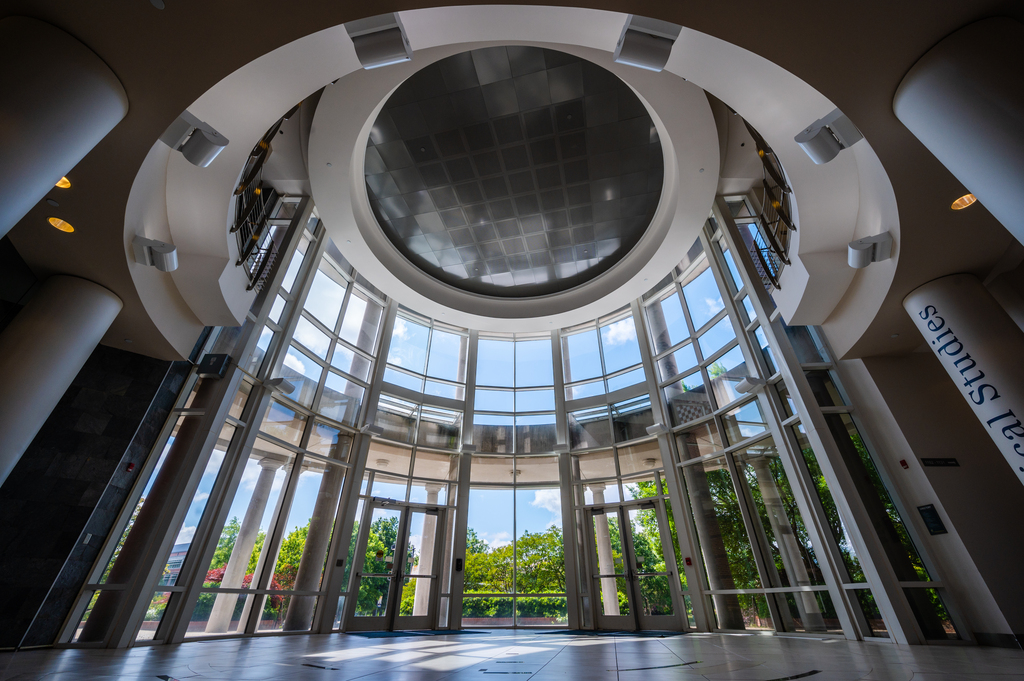 Inside of UNCG's MHRA atrium